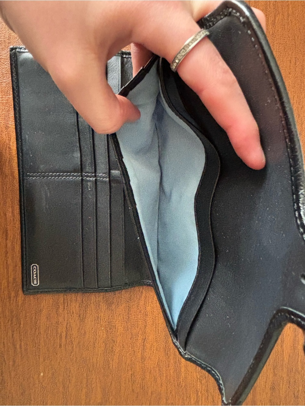 Coach Black Signature Long Wallet - Picture 7 of 10